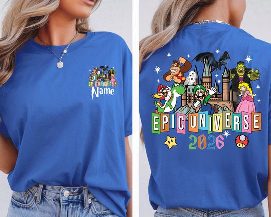 Custom Sper Mario Epic Universe 2026 Shirt, Super Mario Family Shirt, Orlando Park Family Trip , Disney Family Shirt, Universal 2026 Tee