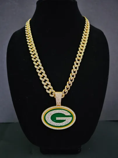 Green Bay Packers Cuban Link Chain Necklace
