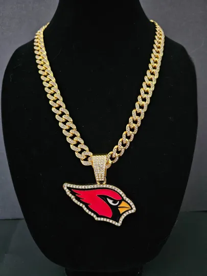Arizonna Cardinals Cuban Link Chain Necklace