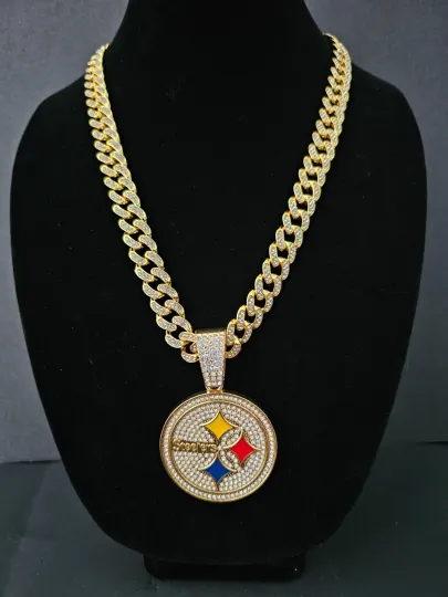 Pittsburgh Steeler Cuban Link Chain Necklace