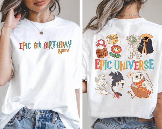 Epic Universe Birthday Shirt,Universal Family Matching Shirt, Custom Birthday Tee Kids ,Universal Studios Birthday Shirt,6th Birthday Shirt