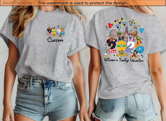 Discover Custom Disney 2026 T-shirts, Family Vacation Shirts, Matching Disneyland Trip Tees