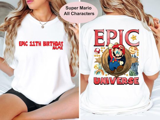Epic Universe Custom 9th Birthday Shirt, Universal Family Matching Shirt, Birthday Tee Kids ,Universal Studios Birthday Shirt, 6th Birthday