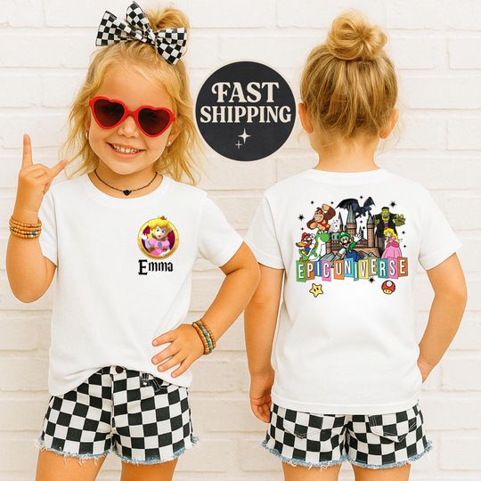 Discover Personalized Epic Universe Shirt, Custom Name Park Shirt, Family Vacation 2025 Shirt, Orlando Trip Shirt, Epic Video Game Park Shirt