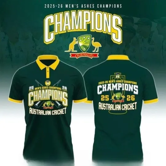 Discover Cricket Australia Men’s Ashes 2025-26 Champions Polo Shirt