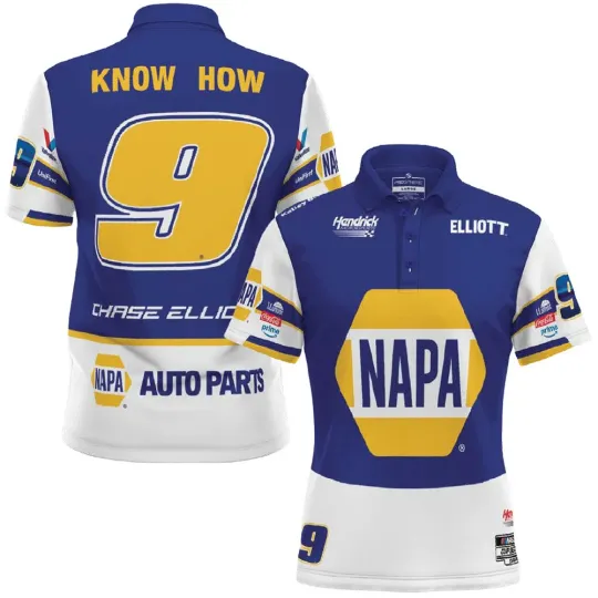 Discover Chase Elliott 2026 NAPA Uniform Pit Polo Shirt