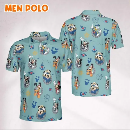 Discover Mickey And Friends Cruise Time Line Trip 2026 Summer Vacation Polo Shirt