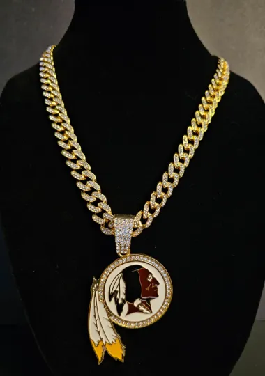Washington Redskins Cuban Link Chain Necklace