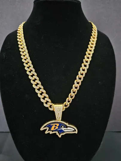 Baltimore Ravens Cuban Link Chain Necklace