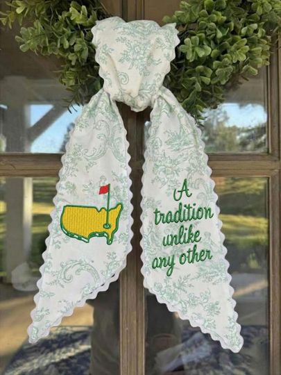 Masters Wreath Sash, Golf Decor, Augusta Inspired Welcome Sash
