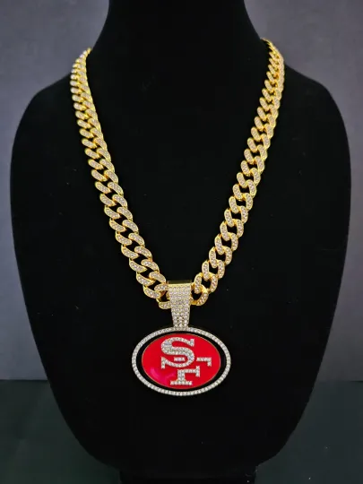 San Francisco 49ers Cuban Link Chain Necklace