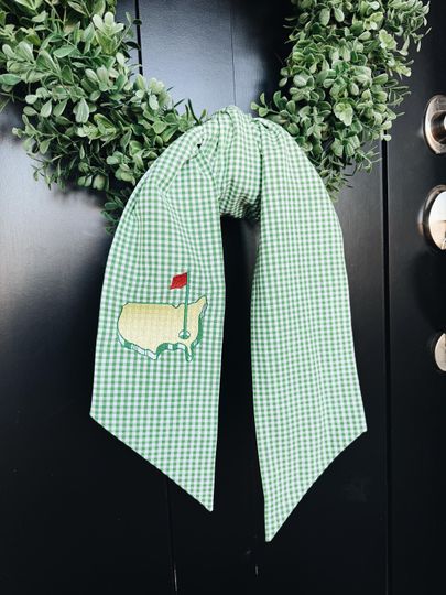 Discover USA Golf Gingham Wreath Sash