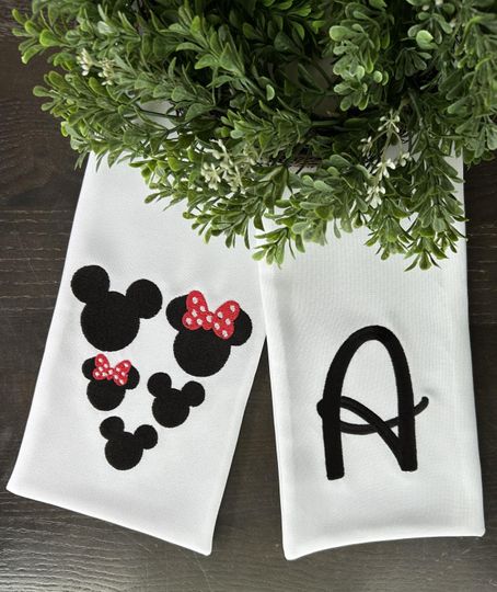 Disney Inspired Front Door Sash with Monogram, Mickey Minnie Family Door Hanger, Housewarming Gift