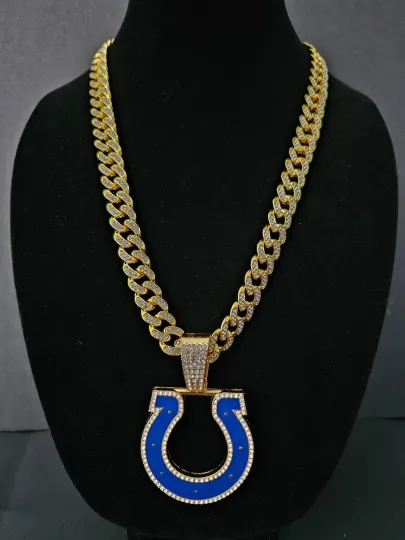 Indianapolis Colts Cuban Link Chain Necklace