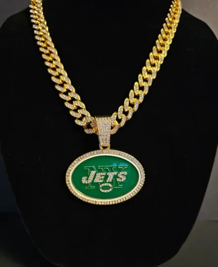 New York Jets Cuban Link Chain Necklace