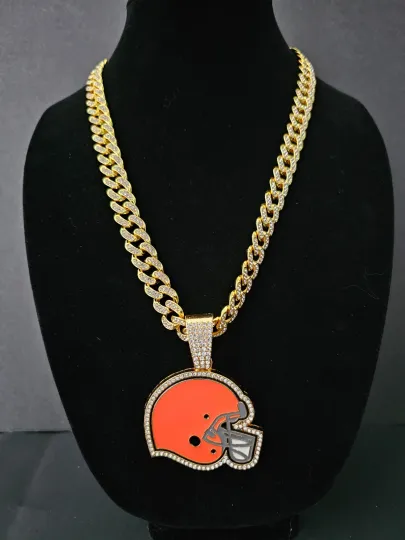 Cleveland Browns Cuban Link Chain Necklace