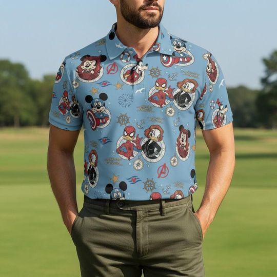 Discover Cruise Day At Sea Mickey And Friends Polo Shirt, Disney Cruise Polo Gift