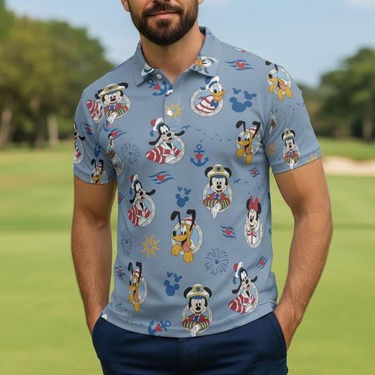Discover Cruise Disney Mickey And Friends Polo Shirt, Disney Cruise Polo Gift
