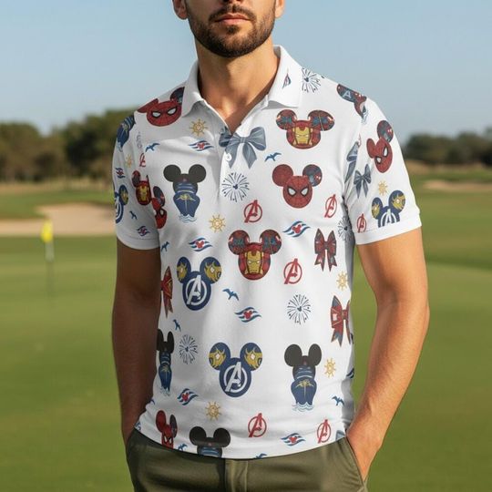 Discover Cruise Disney Mickey Ears Bow Polo Shirt, Disney Cruise Polo Gift