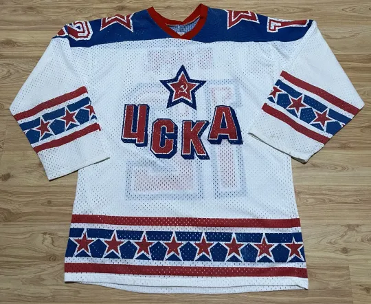 Vintage Ucka Russian Hockey Mesh Jersey #12 Lightweight