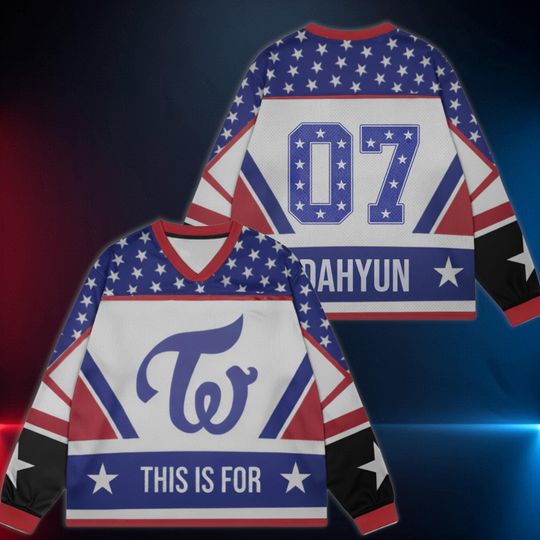 TWICE This Is For 2026 North America Tour Mesh Hockey Jerseys, TWICE Hockey Jersey, ONCE Fan Gift
