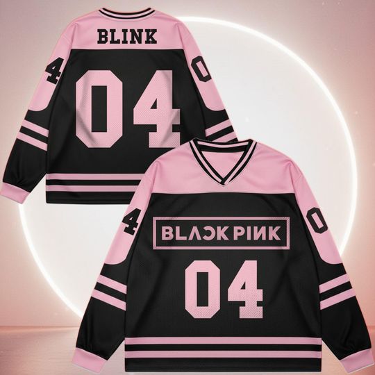 Discover BLACKPINK Deadline Album Splicing Long Sleeve Gif, BLACKPINK Hockey Jersey, BLINK Fan Gift, Jisoo, Jennie, Ros, Lisa, Kpop Girl Hockey