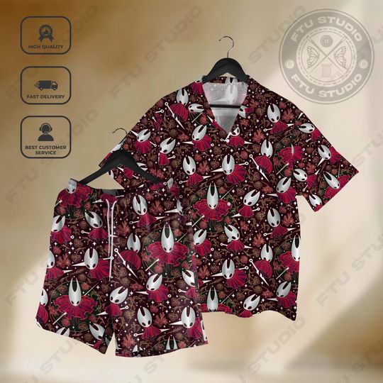 Discover Silksong Mystic Hawaiian Shirt and Shorts, Hornet Gaming Streetwear, Video Game Gift