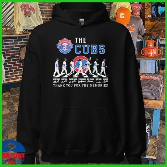 Discover Cubs 150th Anniversary 1876-2026 Thank You Signatures Hoodie