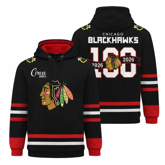 Discover Chicago Blackhawks 100th Anniversary Hoodie Pullover Shirt Shirt