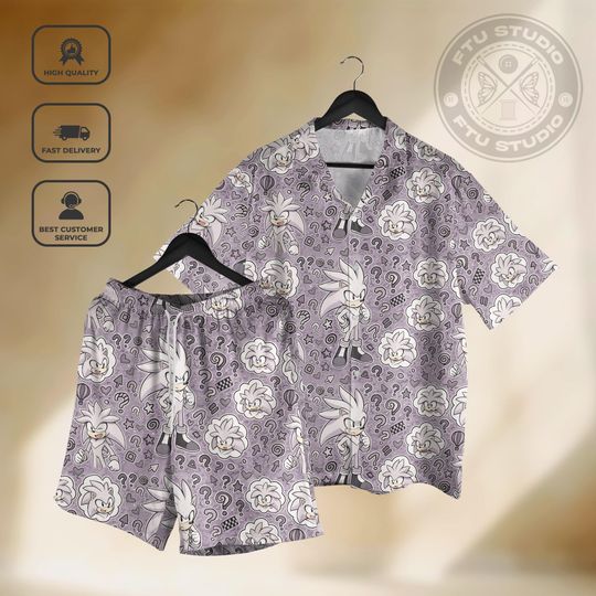 Discover iHedgehog Game Hawaiian Shirt and Shorts, Video Game Gift