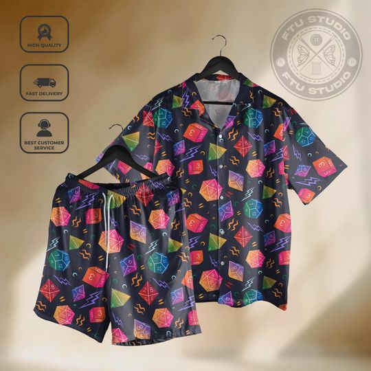 Discover Dice Set DD Hawaiian Shirt and Shorts