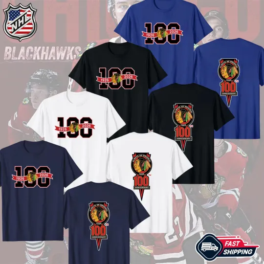 Discover Chicago Blackhawks 100th Anniversary Multicolor Shirt