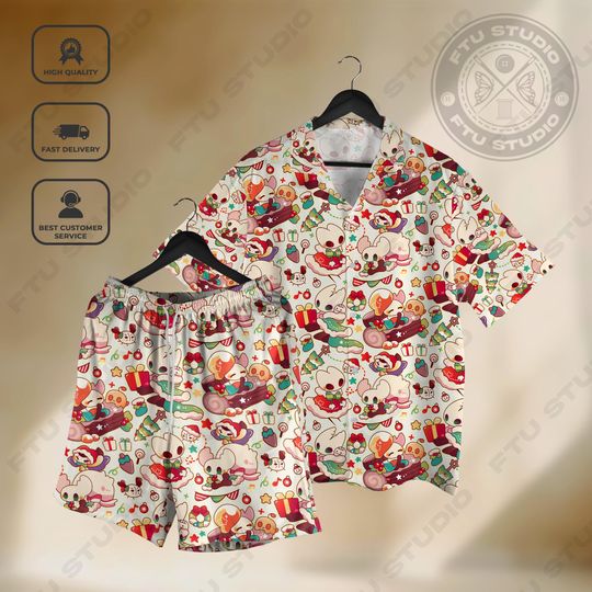 Discover Silksong Christmas Hawaiian Shirt and Shorts, Festive Hornet Holiday Streetwear, Video Game Gift