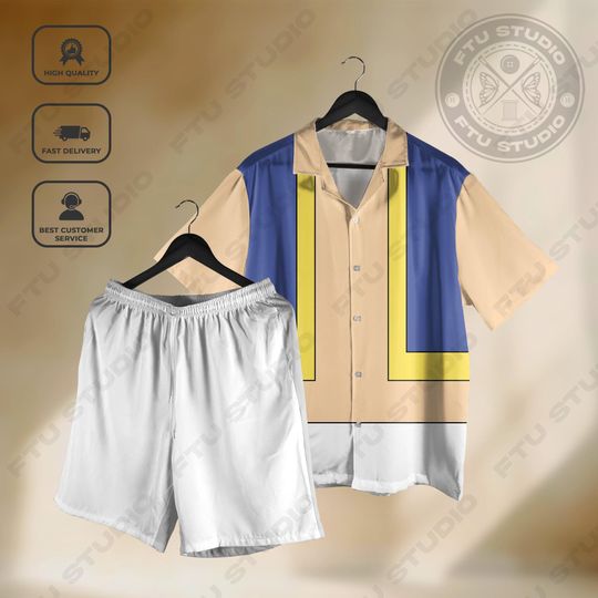 Discover Toad Cosplay Hawaiian Shirt and Shorts, Aloha Summer Shirt Gaming Mario Video Game Fans