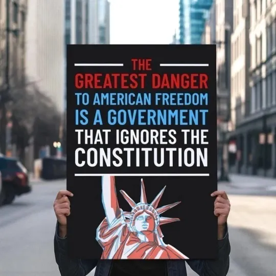 Discover Protect Democracy Protest Sign : Anti Trump Rally Poster No Kings