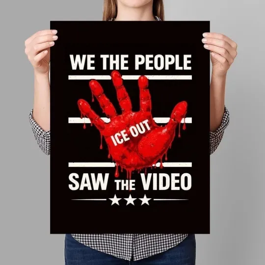 Discover Justice For Renee Good Protest Sign Poster, Anti-Trump, Abolish ICE, Unframed