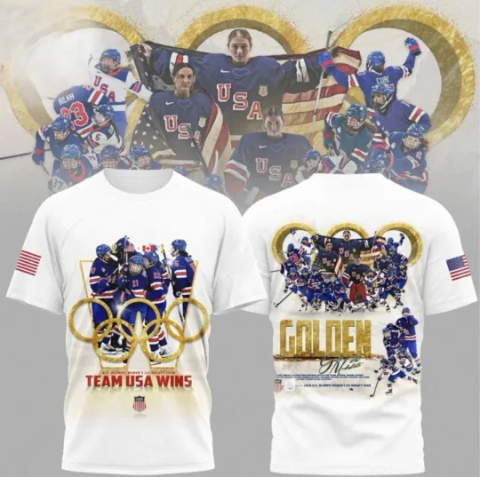 Discover Team USA Women’s Wins 2026 Olympic Team Ice Hockey Champions T-Shirts