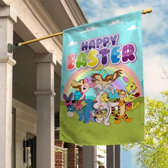 Discover Happy Easter Pooh Bear And Friends Easter Egg Hunt Winnie The Pooh Flag