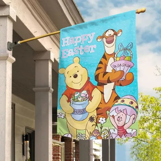 Discover Pooh Bear Tigger & Piglet Happy Easter Winnie The Pooh Flag
