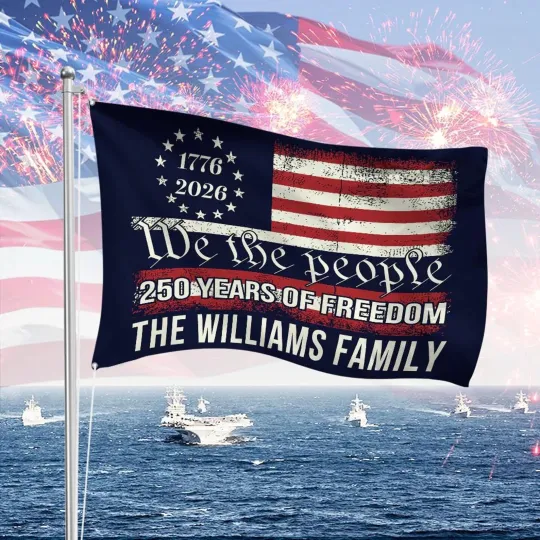 Discover Custom 1776-2026 We The People 250 Years Of Freedom Patriotic American Flag