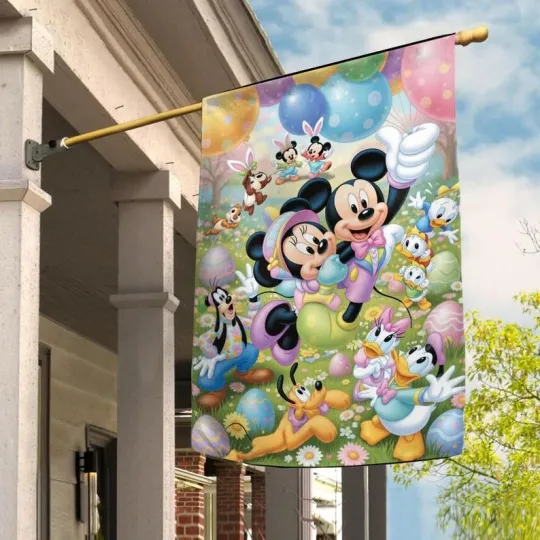 Discover Mickey Mouse And Friends Happy Easter 2026 Spring Eggs Hunt Flag