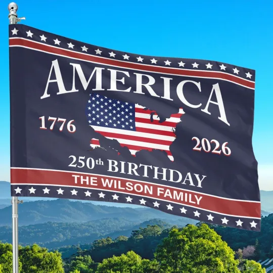 Discover Personalized America 1776-2026 250th Birthday Semiquincentennial Flag
