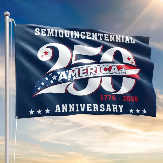 Discover America 250th Anniversary 1776-2026 US Semiquincentennial Celebration Flag