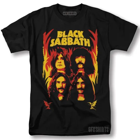 Discover Black Sabbath Rock Ozzy Osbourne Concert Tour Vintage Graphic T-Shirt