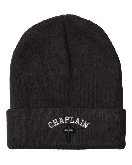 Discover Cristian Chaplain Cross  Embroidery Embroidered Beanie Skully Hat Cap