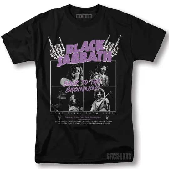 Discover Black Sabbath Rock Ozzy Osbourn Concert  Tour Vintage Graphic Design T-Shirt