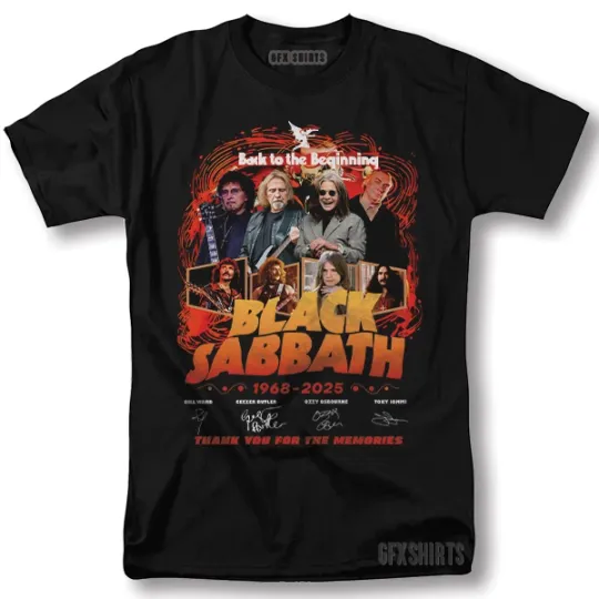 Black Sabbath Ozzy Osbourne Rock Concert Tour Vintage Graphic T-Shirt