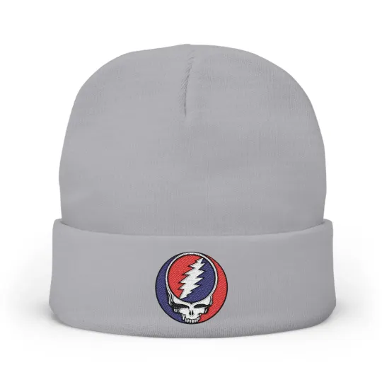 Grateful Dead Steal Your Face Skull beanie | Embroidered Knit Beanie
