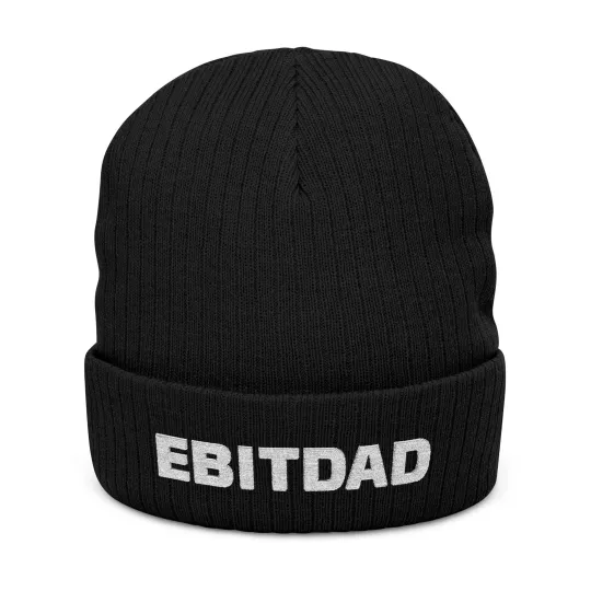 Discover EBITDAD Beanie Hat | Embroidered EBITDAD Winter Cap | Funny EBITDA Parody Cap