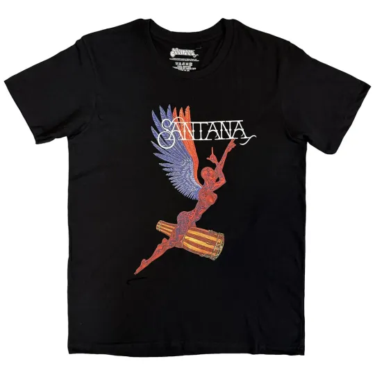 Discover Santana T-Shirt Abraxas Angel Black